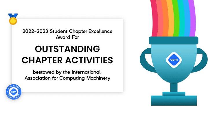 Banner of Student Chapter Excellence Award for Outstanding Chapter Activites